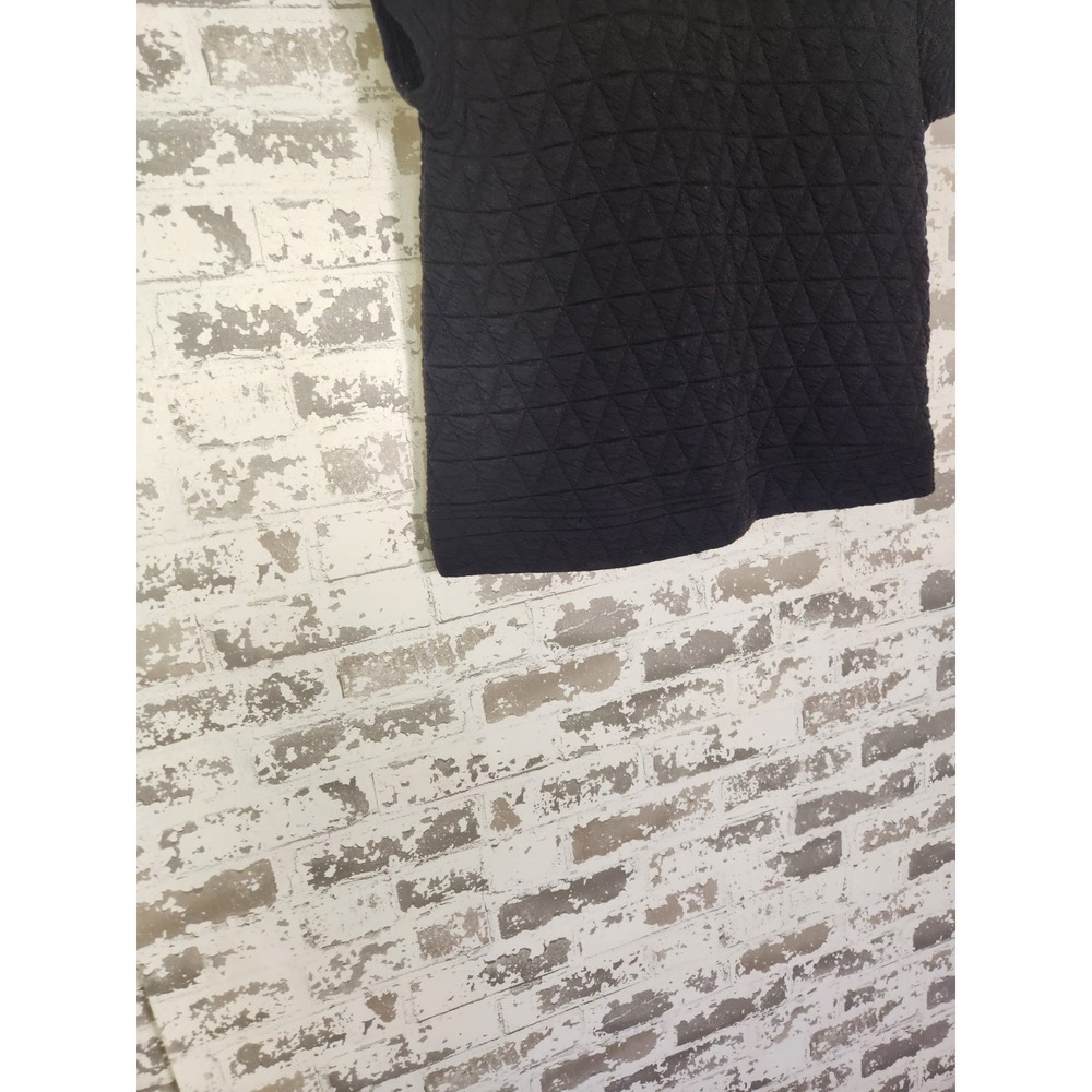 See and Be Seen Quilted Short Sleeve Sweater Size Small Lounge Cozy Casual - Picture 4 of 16